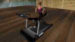 Example of an Avatar in Second Life running a treadmill By watching this action, users are persuaded to engage in the same activity 